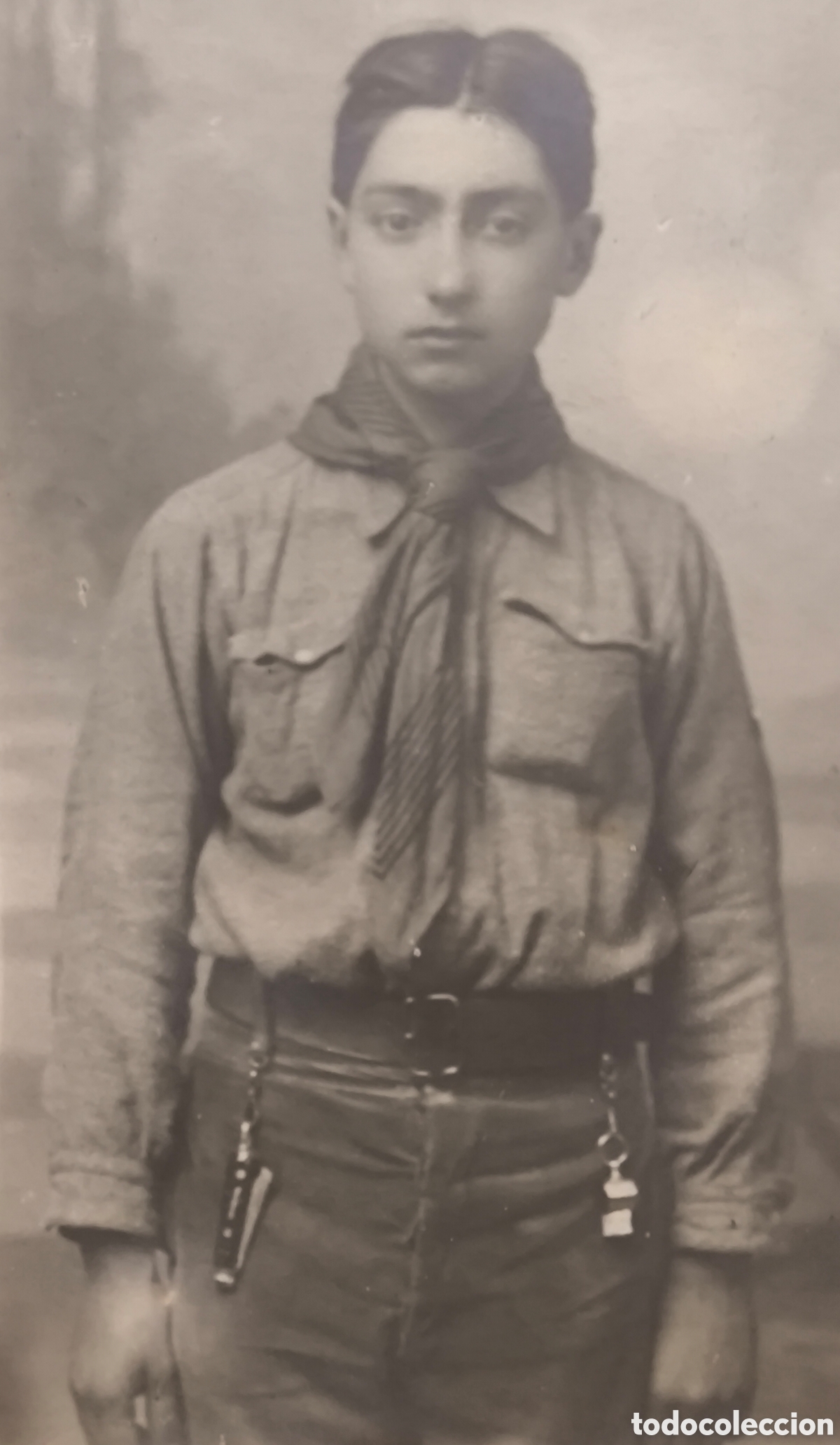 Alte Fotografie: FOTOGRAF&Iacute;A RETRATO DE ESTUDIO NOI BOY SCOUT MOVIMENT ESCULTISME BARCELONA C. 1910