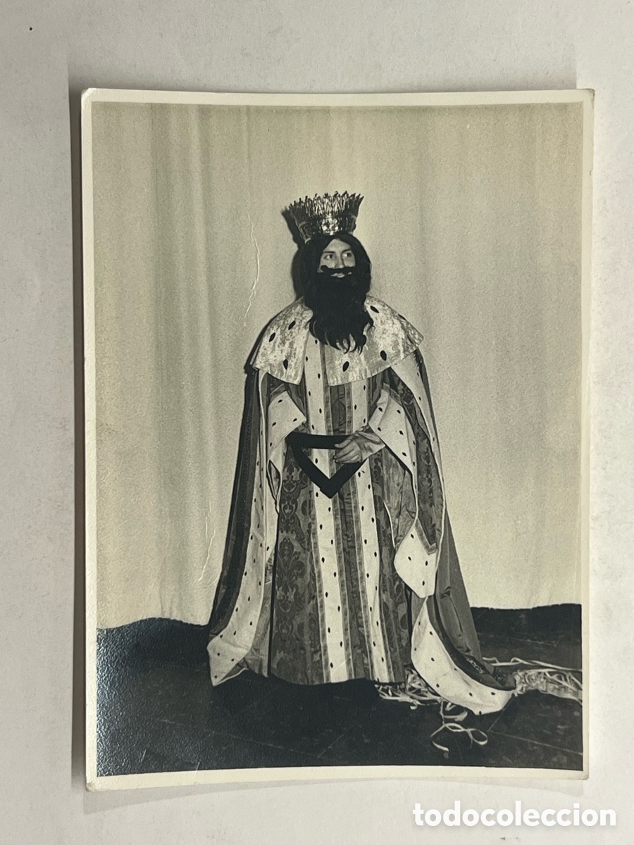 Fotograf&iacute;a antigua: EL REY MELCHOR&hellip; Valencia Noche de Reyes Magos. Reportajes Dami&aacute;n (a.1966)
