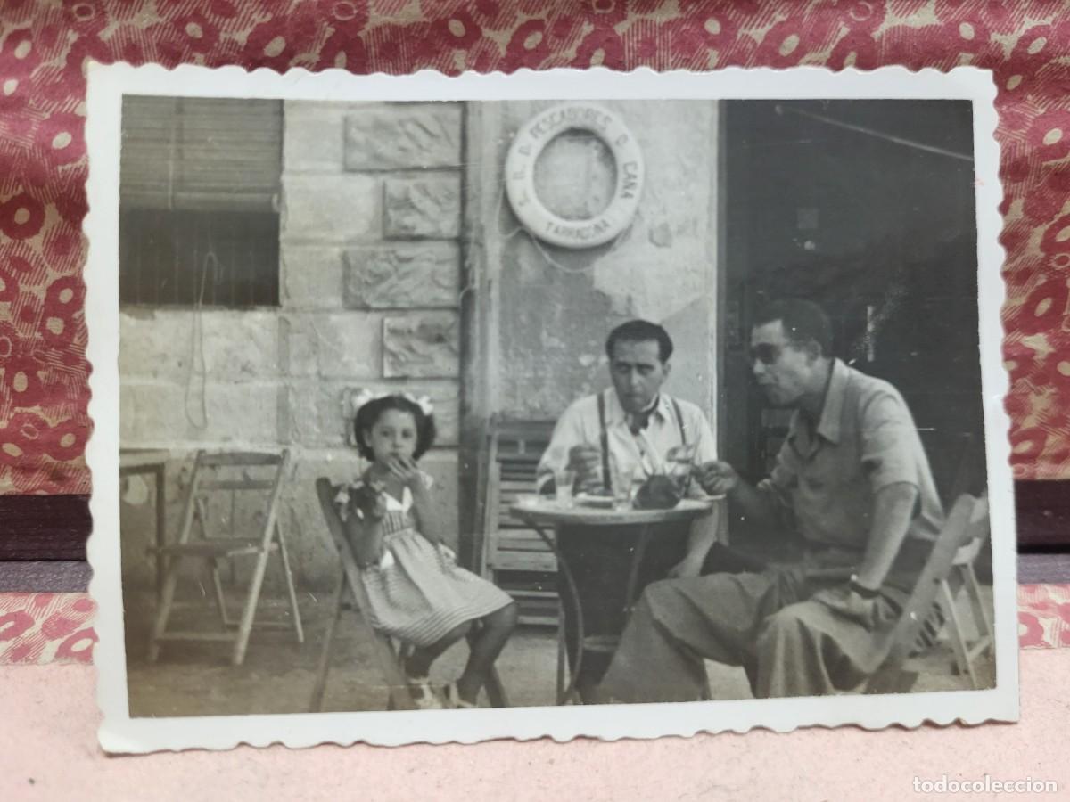 Photographie ancienne: ANTIGUA FOTOGRAFIA TERRAZA PESCADORES TARRAGONA