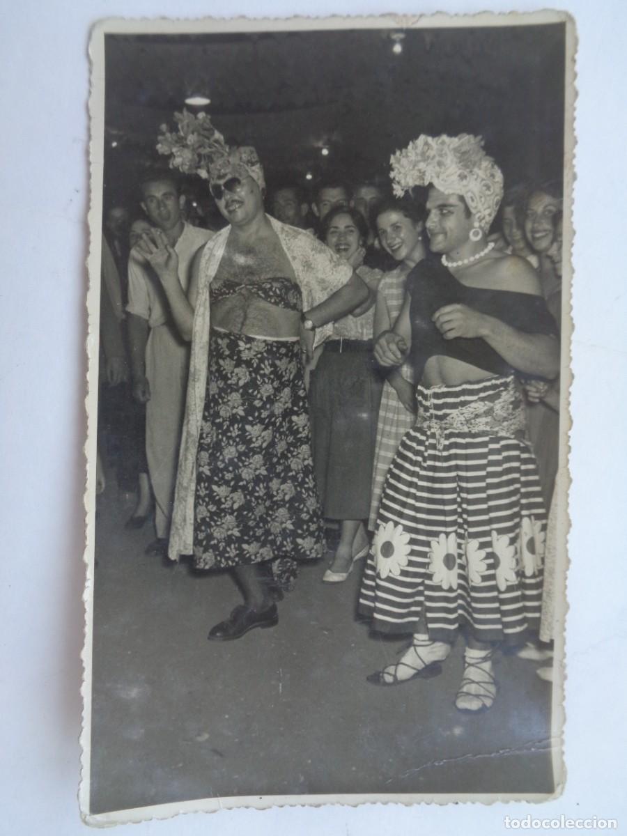 Fotografia antiga: FOTO DE CARNAVAL , HOMBRES TRAVESTIDOS DE MUJER