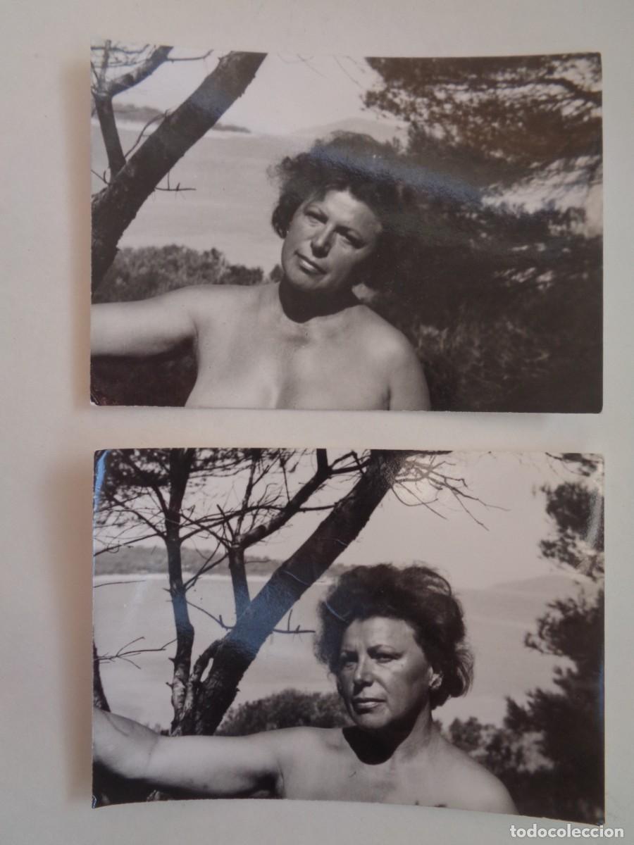 Fotograf&iacute;a antigua: LOTE DE 2 FOTOS MUY PUDICAS DE UNA MUJER QUE ENTIENDO QUE ESTA DESNUDA
