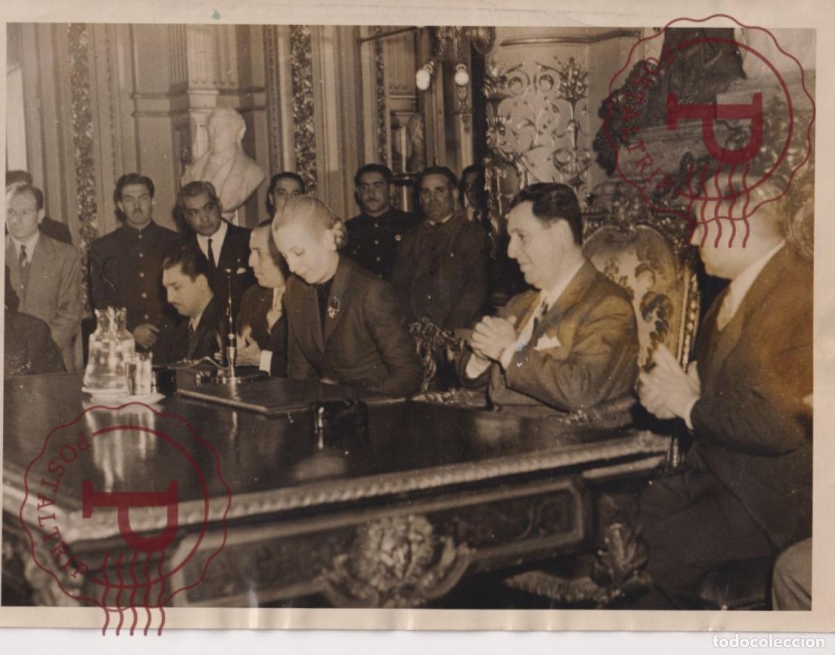 Photographie ancienne: Eva peron 1951 Juan Peron argentine Argentina 24X18CM