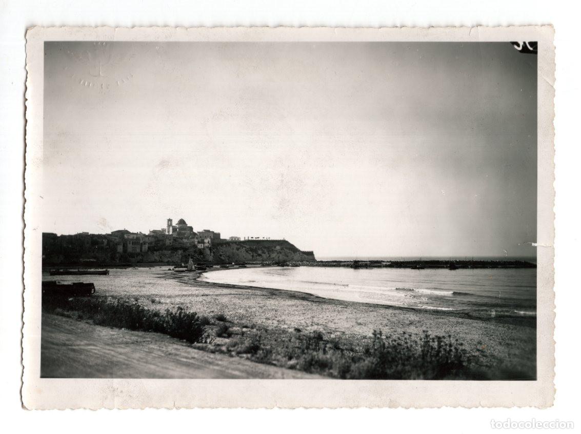 Fotograf&iacute;a antigua: BENIDORM.- PLAYA DE PONIENTE. 1934. MEDIDAS. 17,5X12,5.