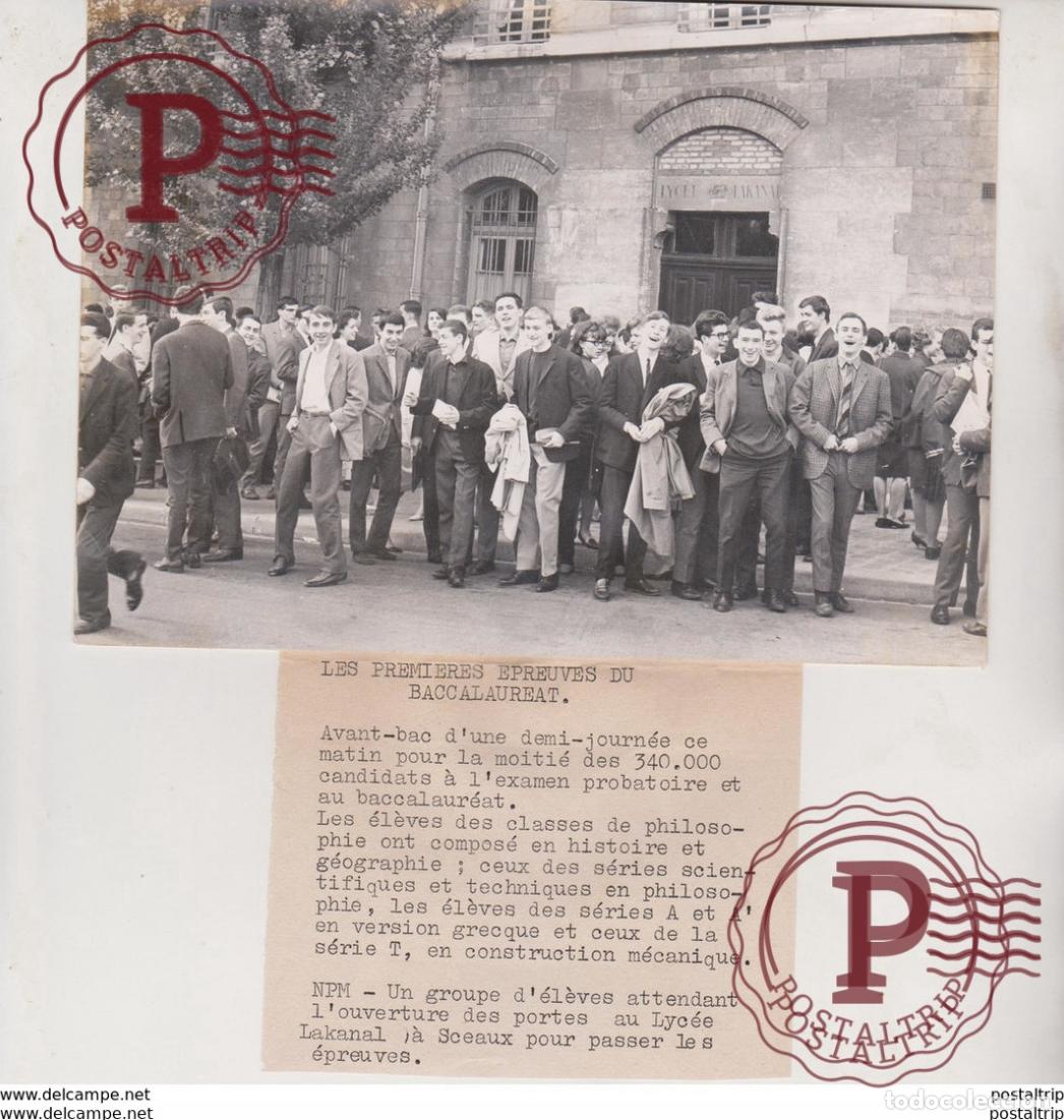 Fotograf&iacute;a antigua: LES PREMIERES EPREUVES DU BACCALAUREAT CLASSES PHILOSOPHIE HISTOIRE ET GEOGRAPHIE LYCEE LAKANAL