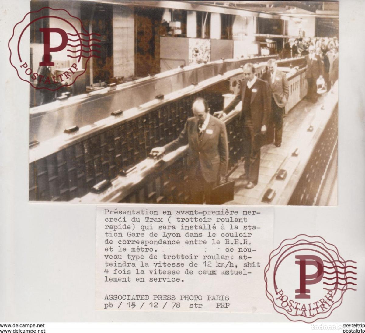 Fotograf&iacute;a antigua: MERCREDI DU TRAX TROTTOIR ROULANT RAPIDE STATION GARE DE LYON REM ET LE METRO