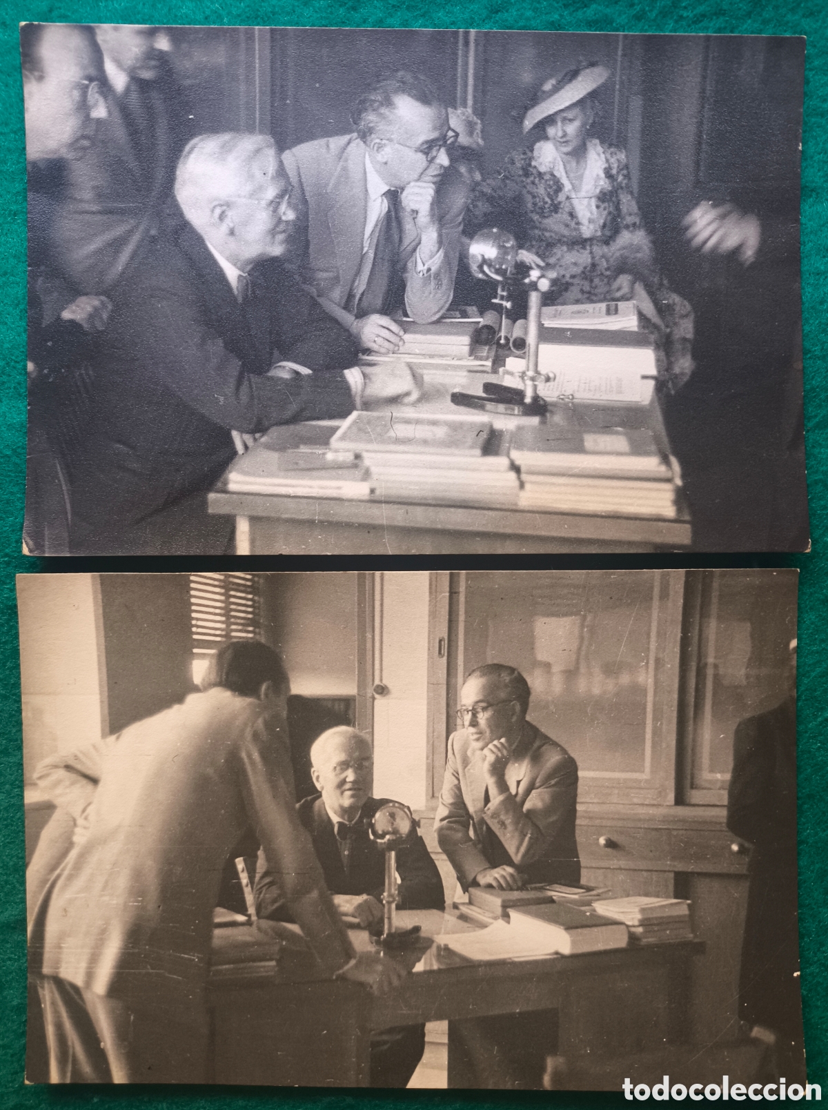 Fotografia antiga: ALEXANDER FLEMING VISITA BARCELONA ANFITRI&Oacute;N DR. PERE GABARR&Oacute; FOTOGRAF&Iacute;A BARCELONA 1948