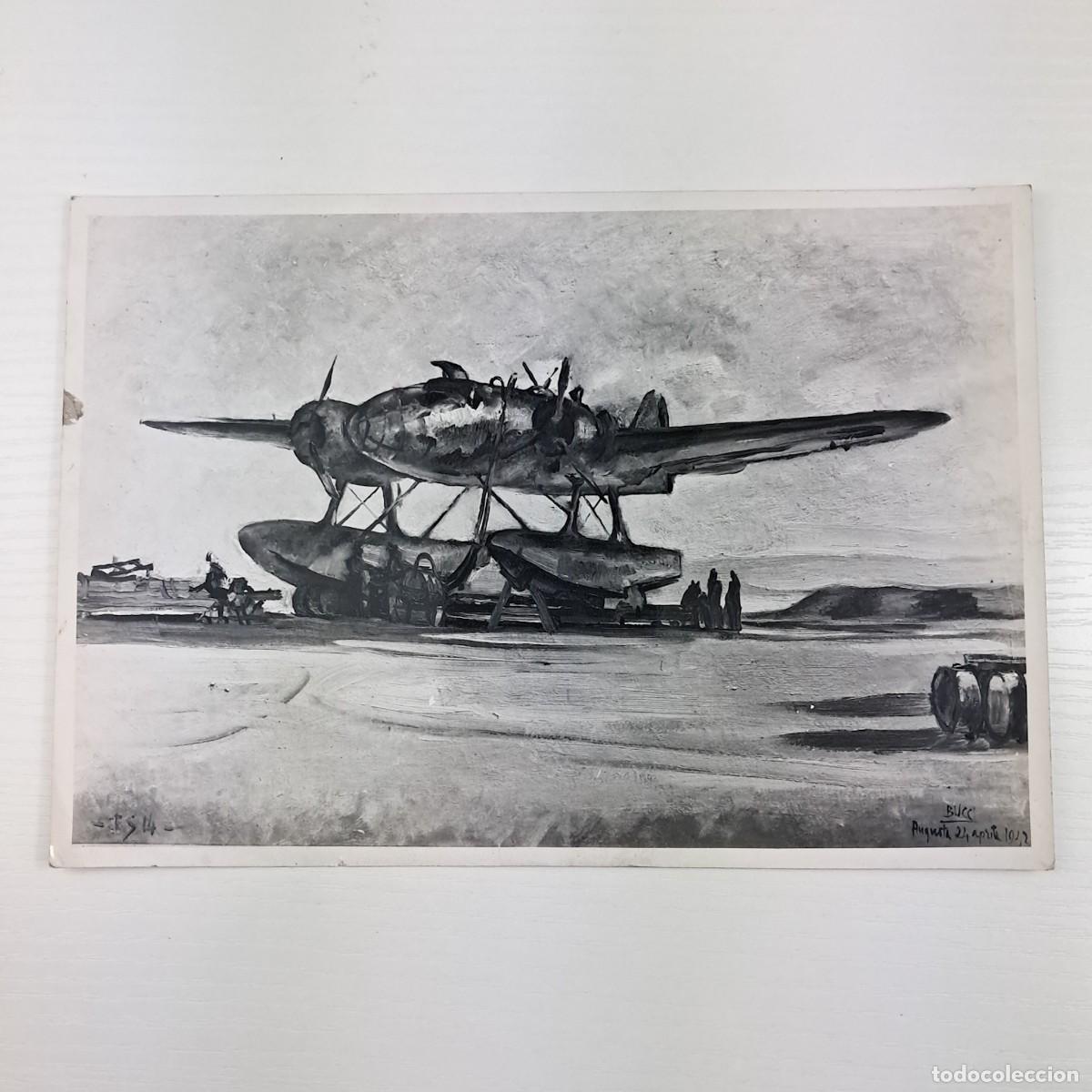 Fotografia antiga: Fotografia originale WWII idrovolante FIAT R.S.14 &ndash; Archivio 1942