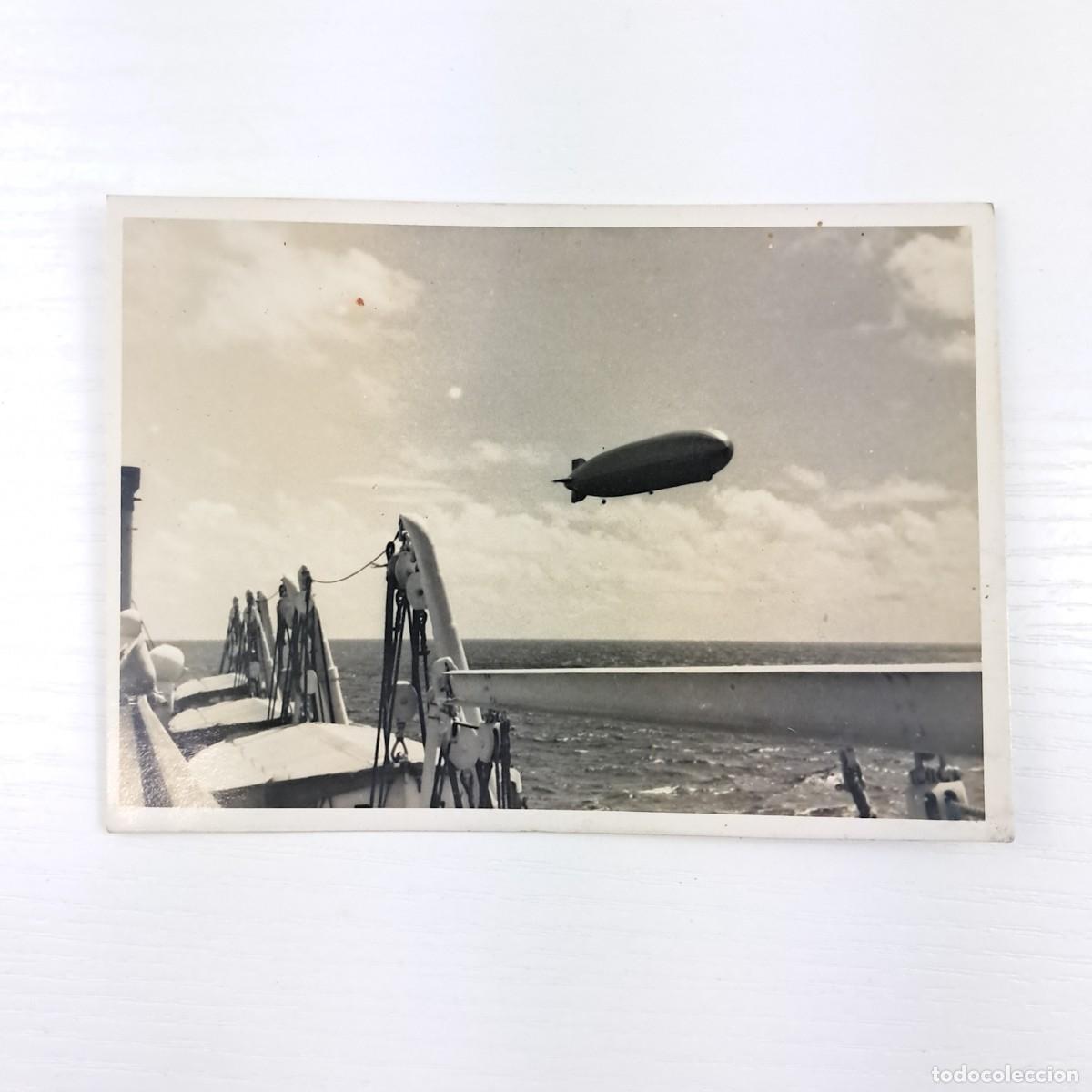 Fotografia antiga: Fotografia originale dirigibile U.S.A. &ndash; 24 aprile 1937 Blimp della US Navy (dirigibile non rigido)