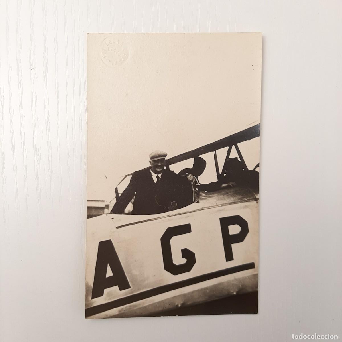 Fotograf&iacute;a antigua: Foto cartolina in b/n raffigurante Carcano Antonio in aeroplano nell'aprile del 1922
