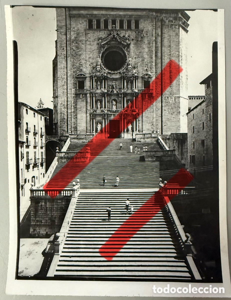 Fotograf&iacute;a antigua: Catedral de Santa Mar&iacute;a de Gerona - Fotograf&iacute;a Antigua