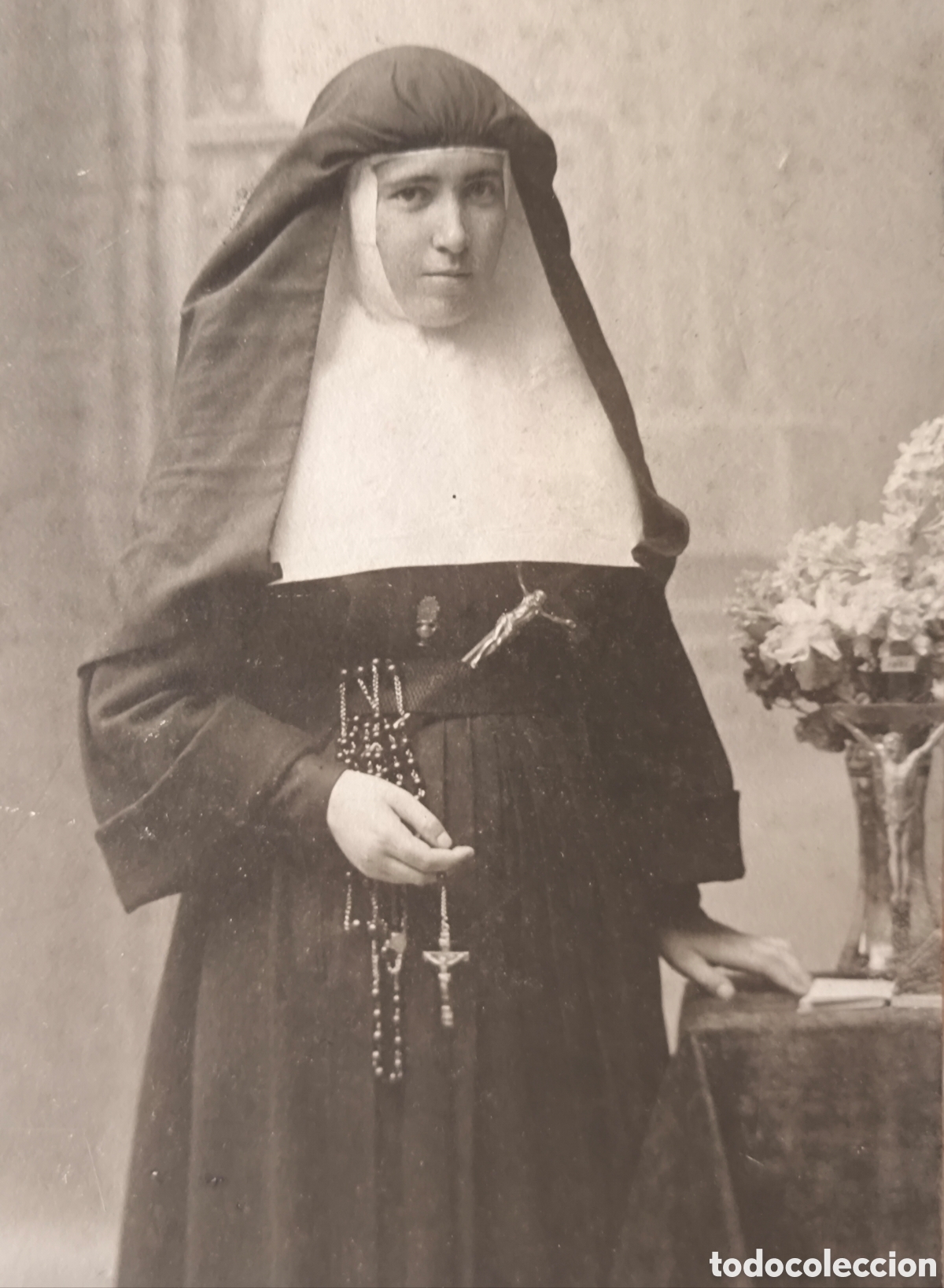 Fotograf&iacute;a antigua: FOTOGRAF&Iacute;A RETRATO DE ESTUDIO MONJA FOT&Oacute;GRAFO GUSTAVO FREUDENTHAL ART STUDIO ZARAGOZA C. 1910