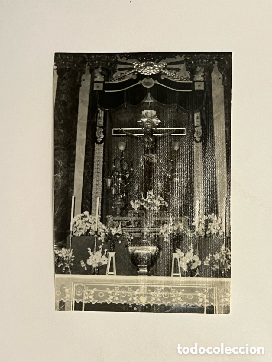 Fotografia antica: SEMANA SANTA MARINERA.. Cristo del Grao.. El Negret.. ? Fotograf&iacute;a (h.1970?) Medidas: 6,5 x 10