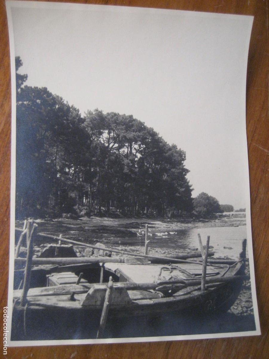 Fotograf&iacute;a antigua: foto La Toja Pontevedra . a&ntilde;o 1954 embarcadero 23 / 17 cm