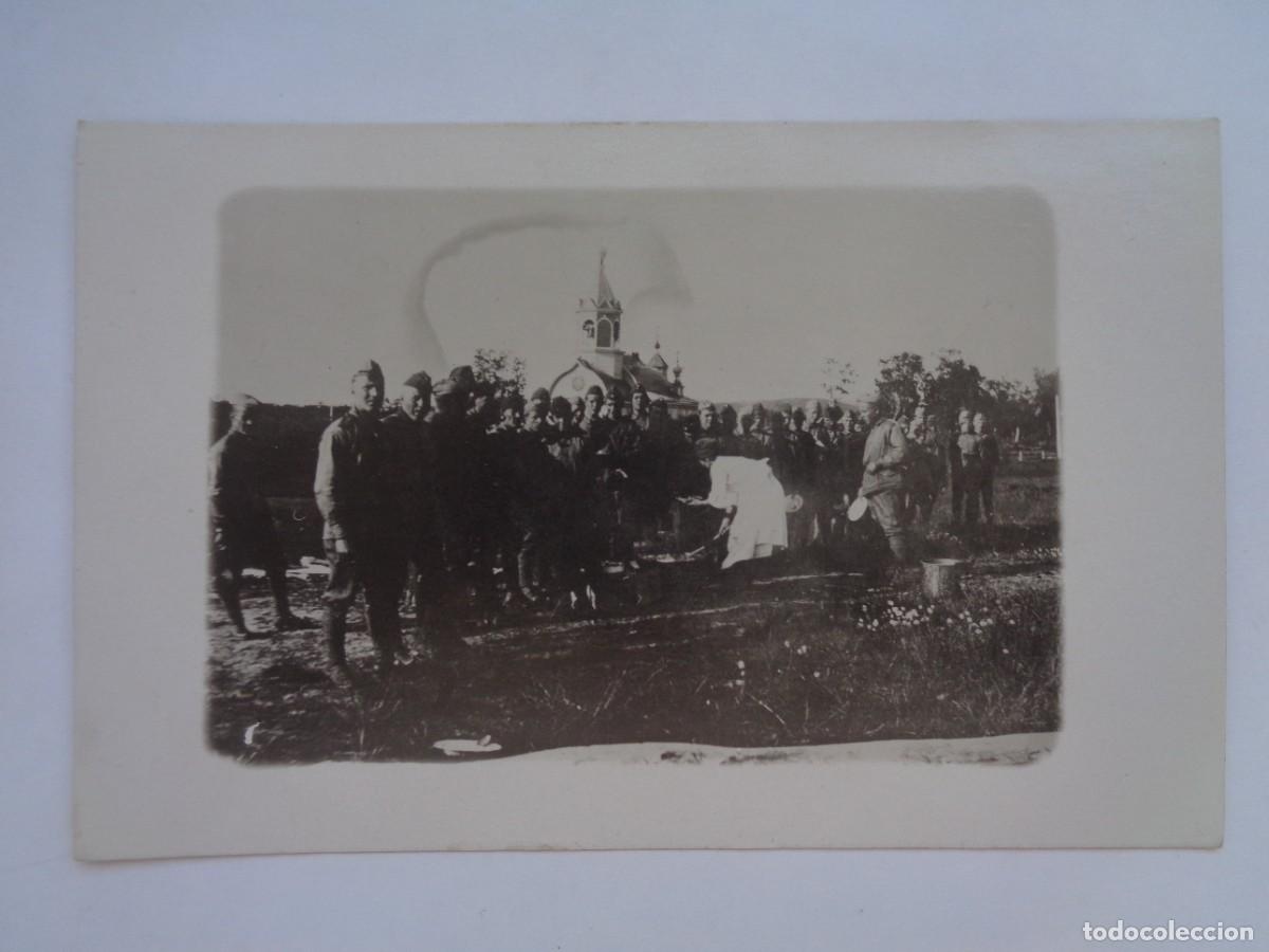 Fotograf&iacute;a antigua: FOTO DE MILITARES DEL EJERCITO DE FINLANDIA, HORA DEL RANCHO . PRINCIPIOS DE SIGLO