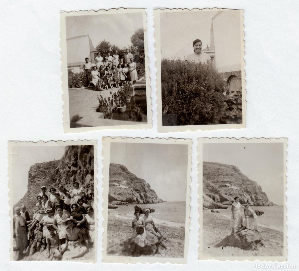 Fotograf&iacute;a antigua: Lote 5 fotos. Mujeres. Vistas de J&aacute;vea, Alicante. A&ntilde;os 50 g aa