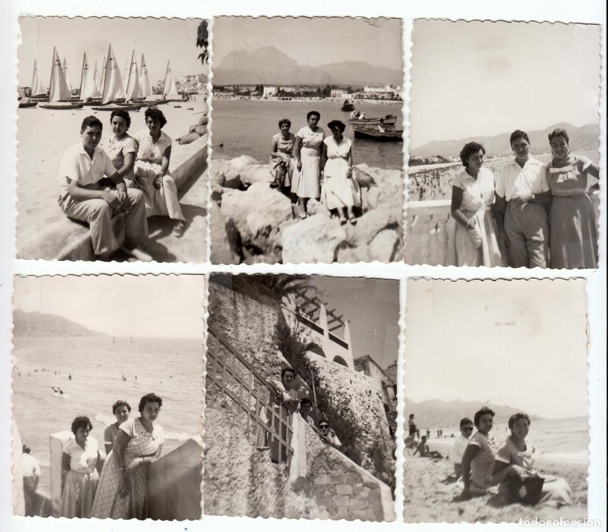 Fotograf&iacute;a antigua: Lote 6 fotos. Benidorm, Alicante. A&ntilde;os 50 g aa
