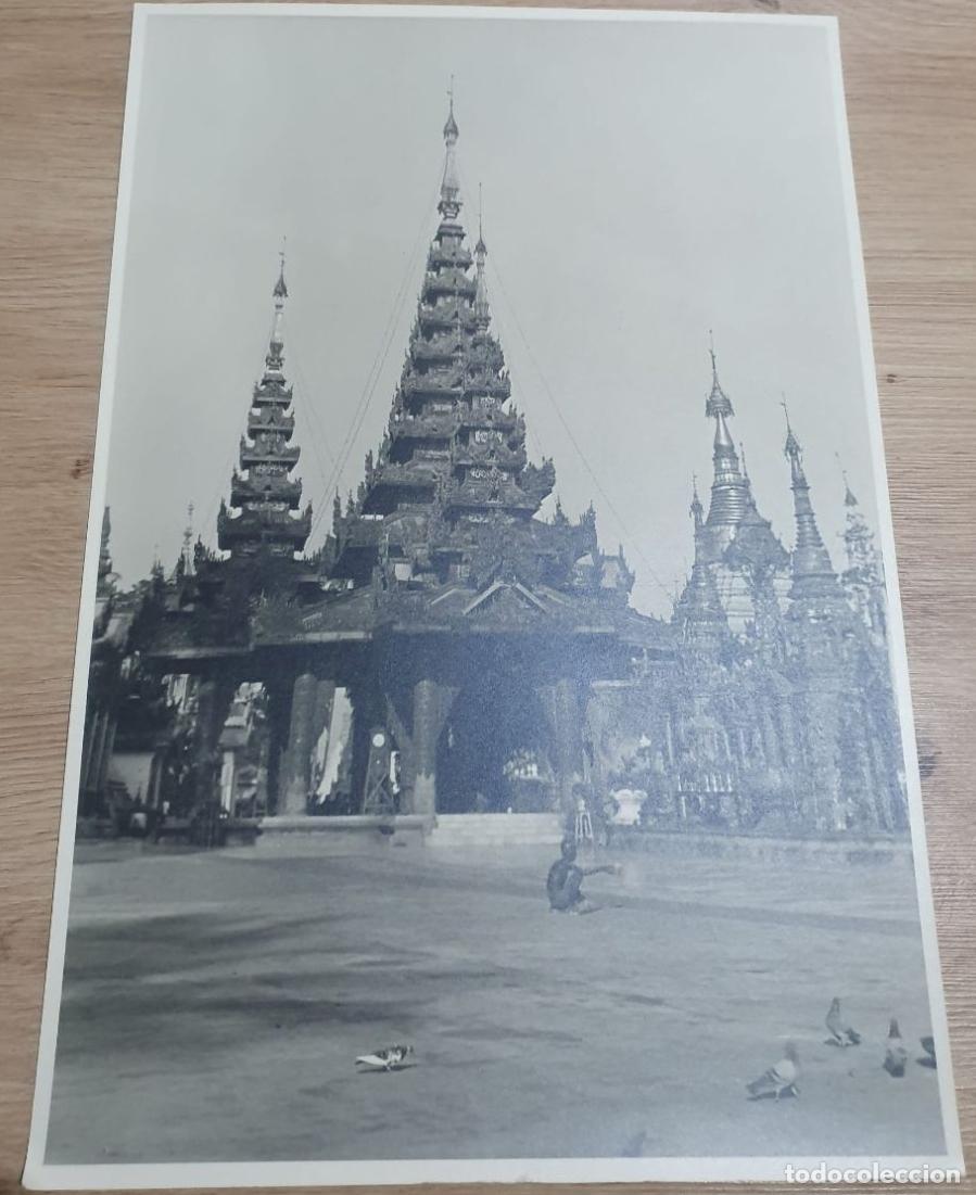 Antique Photography: ASIA. BIRMANIA. BIRMANIE. TEMPLE A RANGOON. GRAND FORMAT. FOTO PHOTO. 39.5X29.5CM