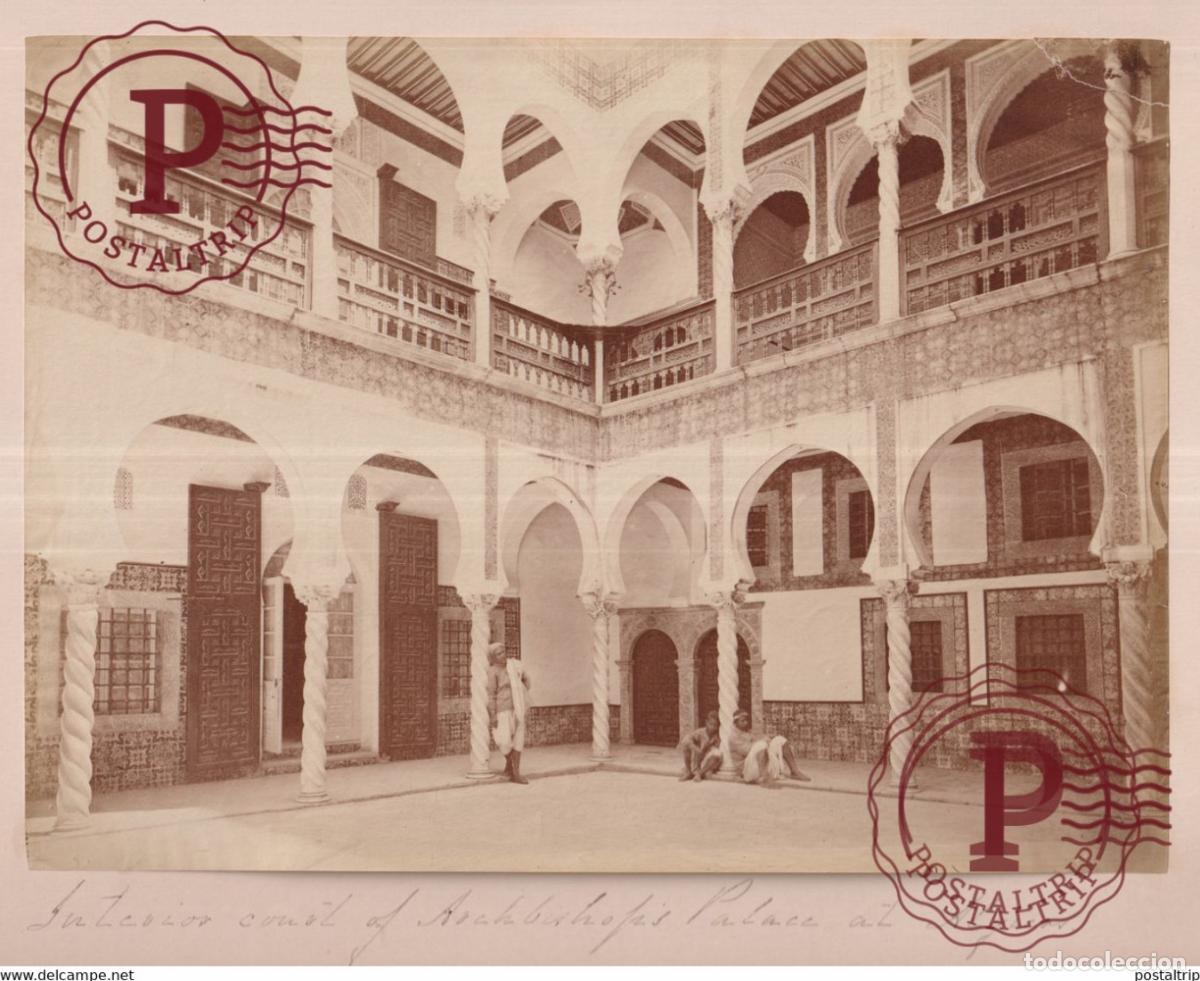 Fotograf&iacute;a antigua: INTERIEUR COUNCIL OF ARCHBISHOPS PALACE 27 *21 CM ARGELIA ALGERIA ALGERIE AFRIQUE PHOTOGRAPHIE