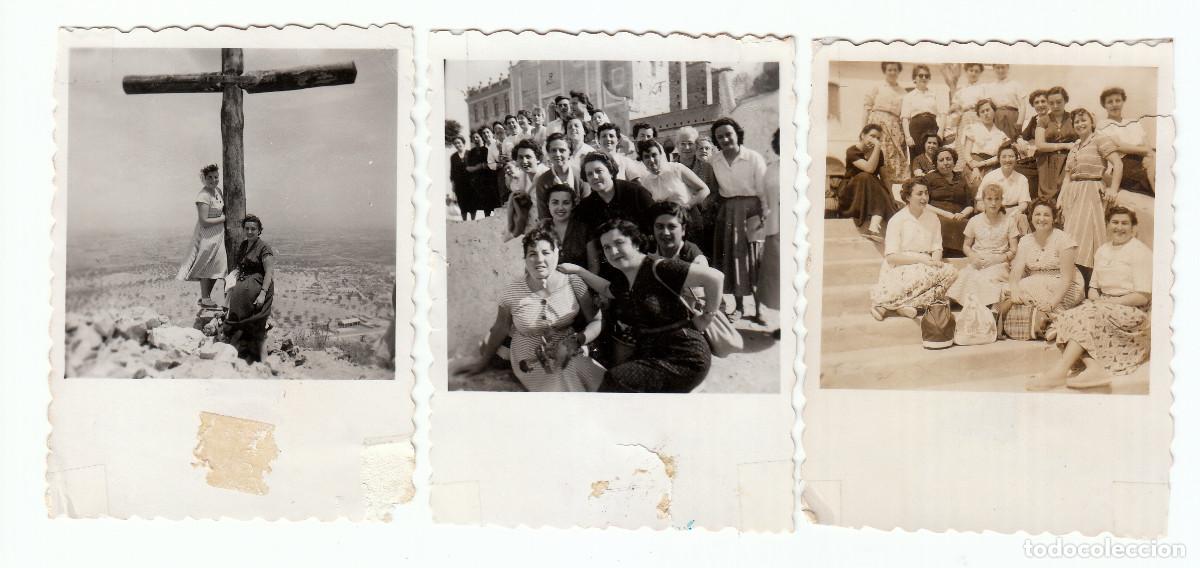 Fotograf&iacute;a antigua: Lote 3 fotos. Cruz, vista de Benaguacil, Val&egrave;ncia. A&ntilde;os 50 g aa