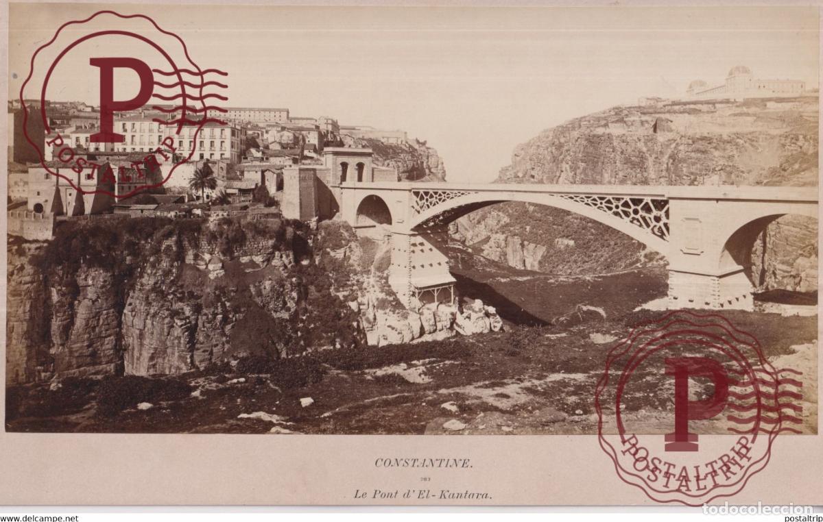 Fotograf&iacute;a antigua: CONSTANTINE LE PONT DEL KANTARA 30 *18 CM ARGELIA ALGERIA ALGERIE AFRIQUE PHOTOGRAPHIE
