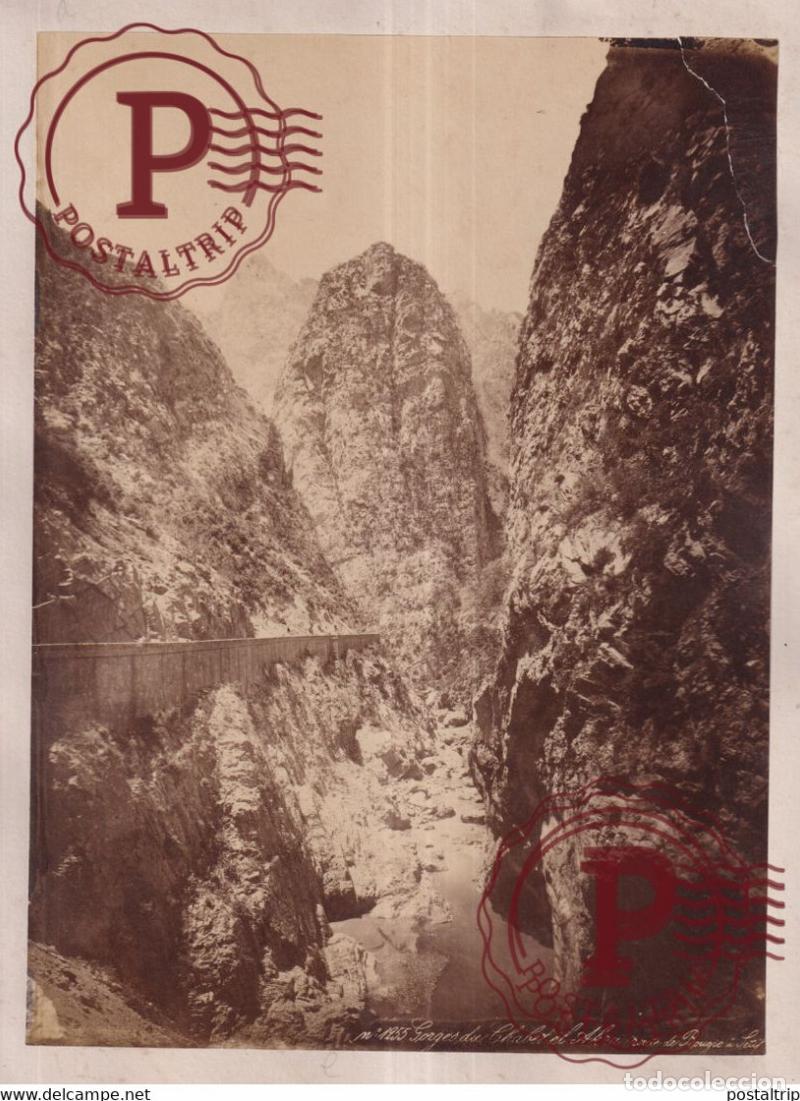 Fotograf&iacute;a antigua: Algerie: Gorges du Chabet el Akra. Route de Bougie &agrave; SETIF 28 *21 CM ARGELIA ALGERIA ALGERIE AFRIQ