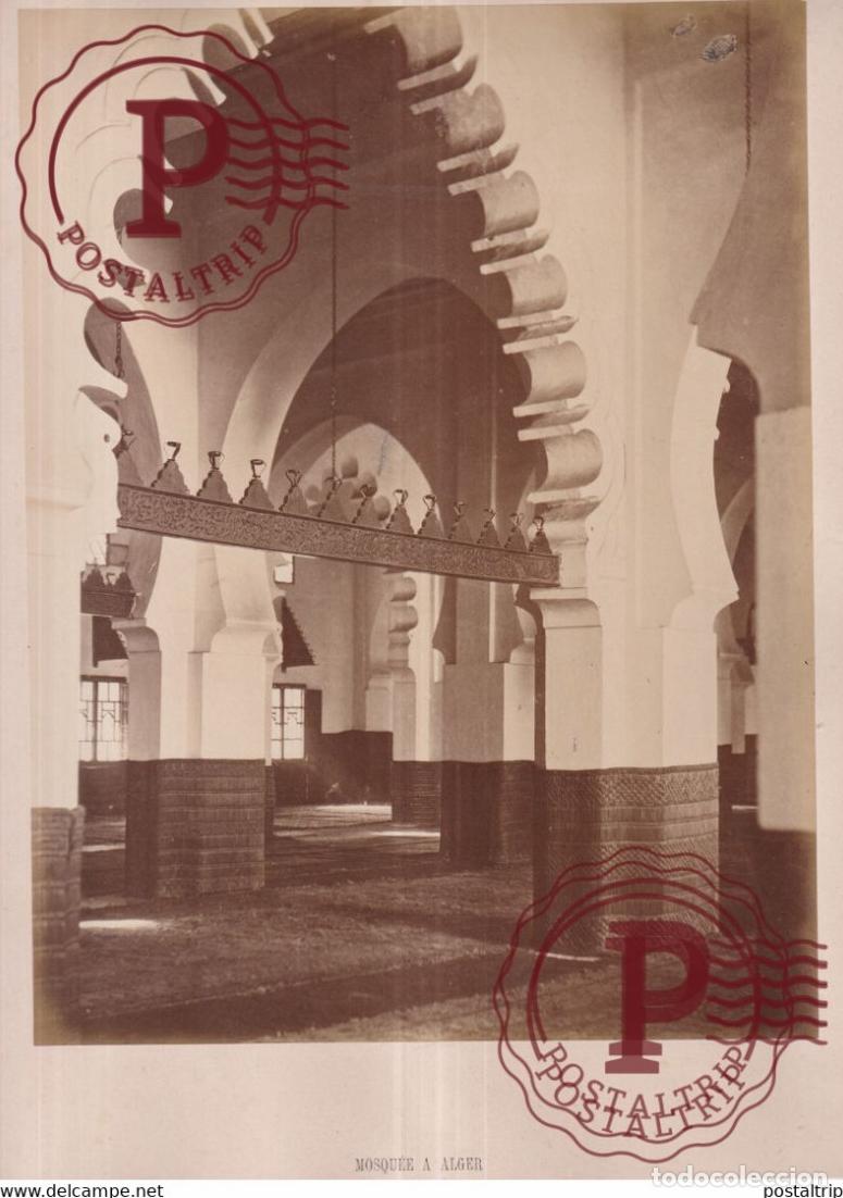 Fotograf&iacute;a antigua: MOSQUEE A ALGER 30 *22 CM ARGELIA ALGERIA ALGERIE AFRIQUE PHOTOGRAPHIE