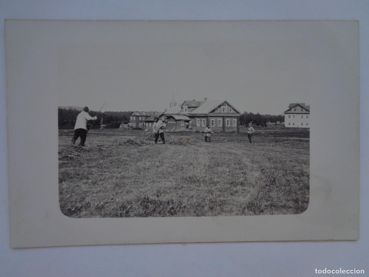 Fotograf&iacute;a antigua: FOTO DE MILITAR FINES Y CAMPESINOS TRABAJANDO LA TIERRA. FINLANDIA , PRINCIPIOS DE SIGLO