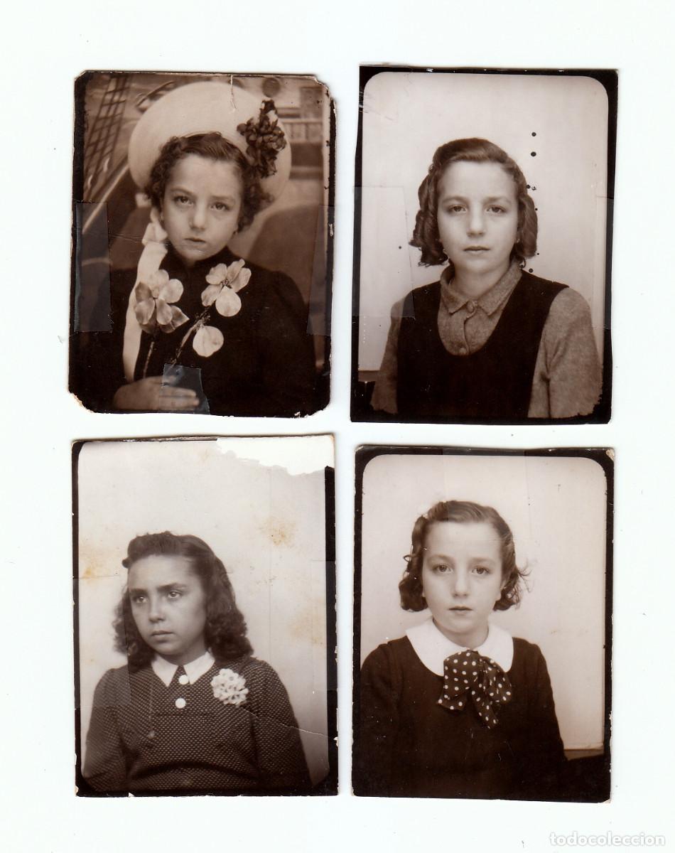 Fotograf&iacute;a antigua: Fotomat&oacute;n. Lote 4 fotos. Mujeres. Chicas. A&ntilde;os 30-40 g aa