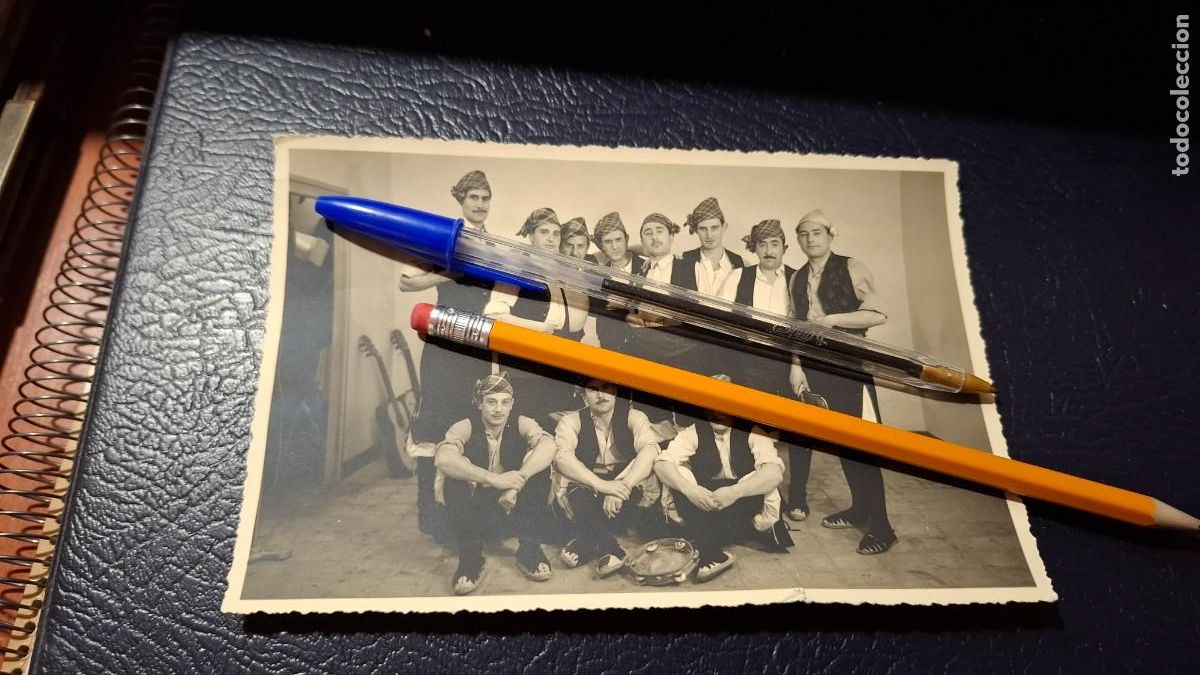 Fotografia antica: Foto antigua grupo musical baturros, Huesca.