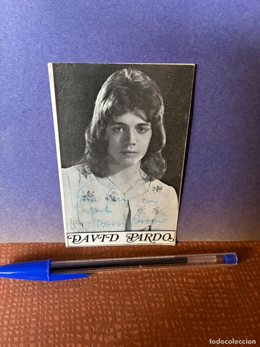 Fotograf&iacute;a antigua: CARTAGENA AUT&Oacute;GRAFO DEDICADO CANTANTE DAVID PARDO A&Ntilde;OS SETENTA / OCHENTA