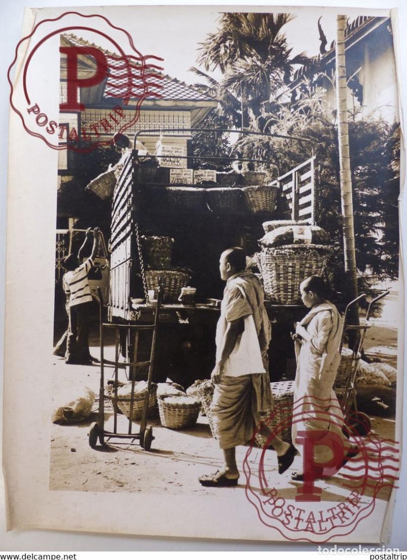 Fotograf&iacute;a antigua: 40 *30CM ASIA ASIE SC&Egrave;NES ET TYPES INDIA INDE CHINE NEPAL CAMBODJA VIETNAM