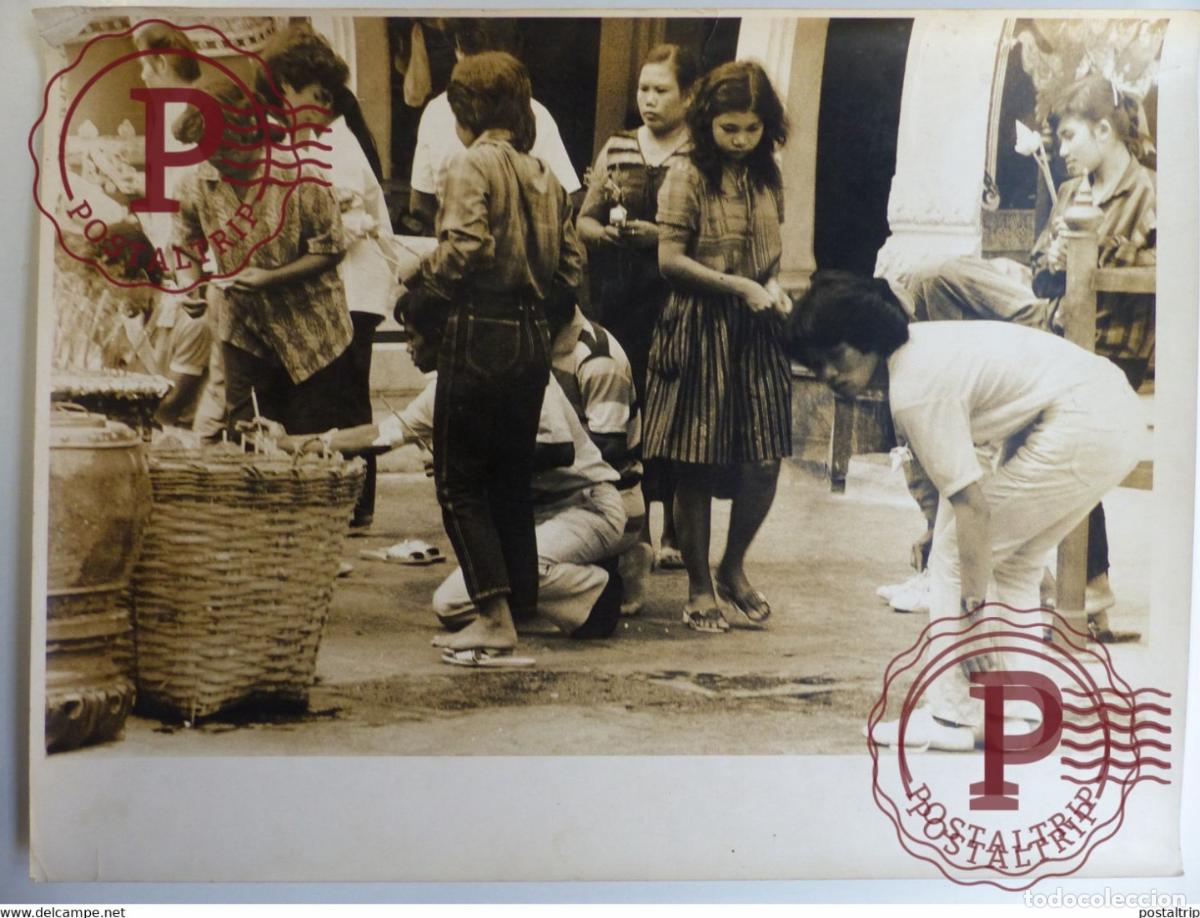 Fotograf&iacute;a antigua: 40 *30CM ASIA ASIE SC&Egrave;NES ET TYPES INDIA INDE CHINE NEPAL CAMBODJA VIETNAM