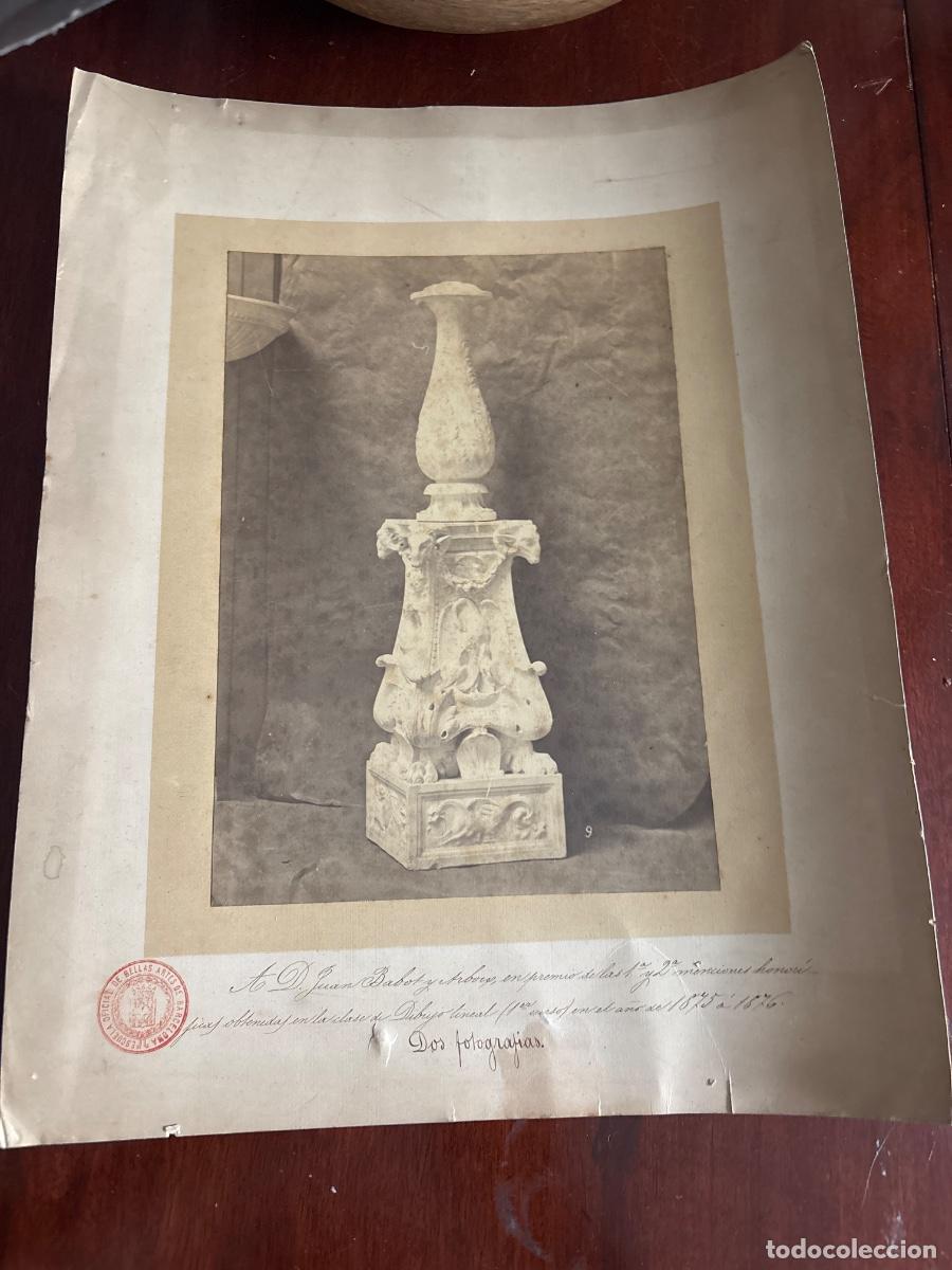 Fotograf&iacute;a antigua: Fotograf&iacute;a antigua candelabro m&aacute;rmol de Miguel &Aacute;ngel