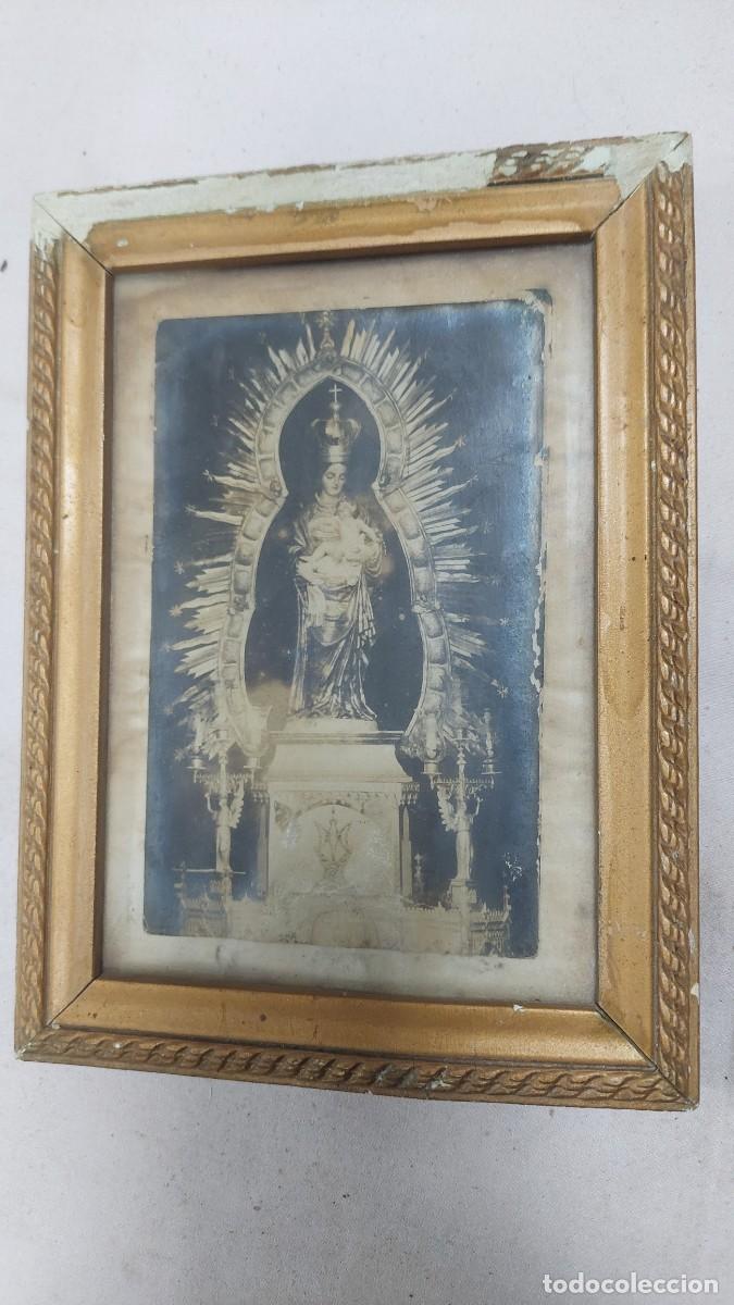 Fotograf&iacute;a antigua: Antigua fotograf&iacute;a de Virgen sin identificar