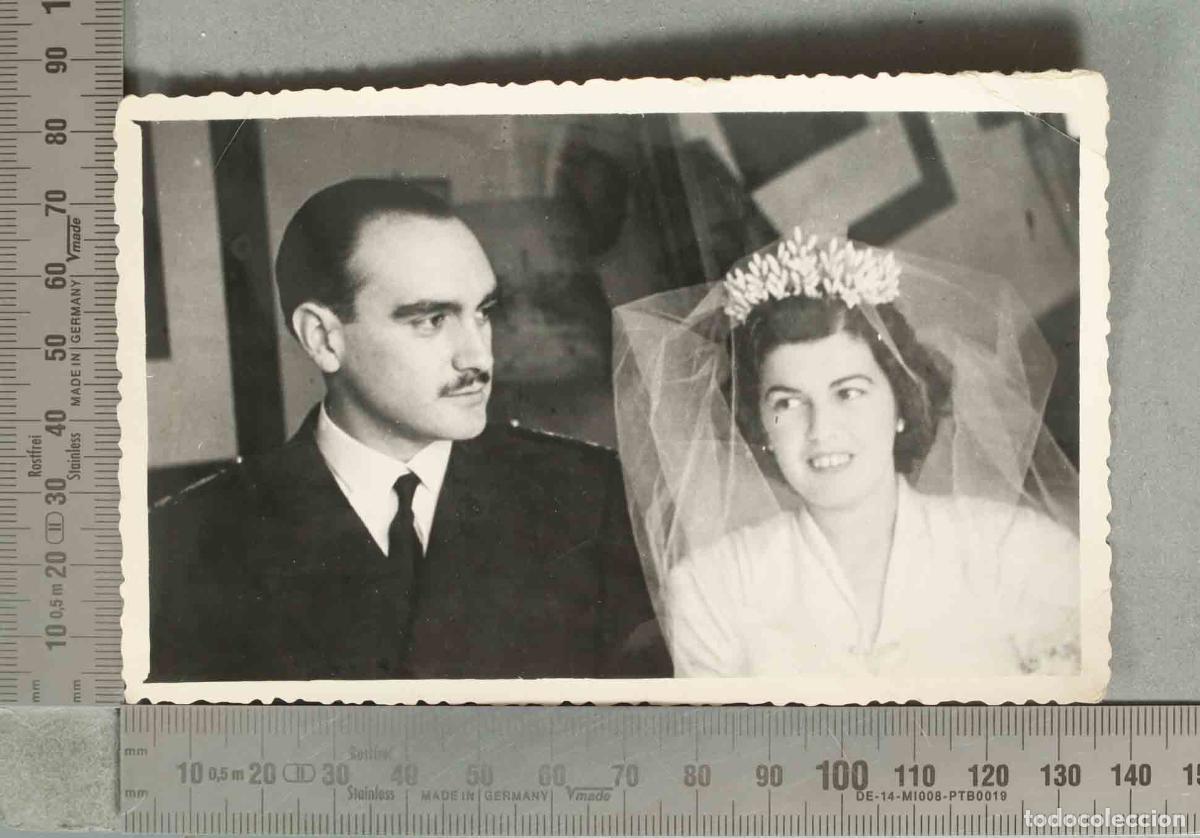 Fotograf&iacute;a antigua: FOTOGRAFIA. Pareja de novios hacia 1940