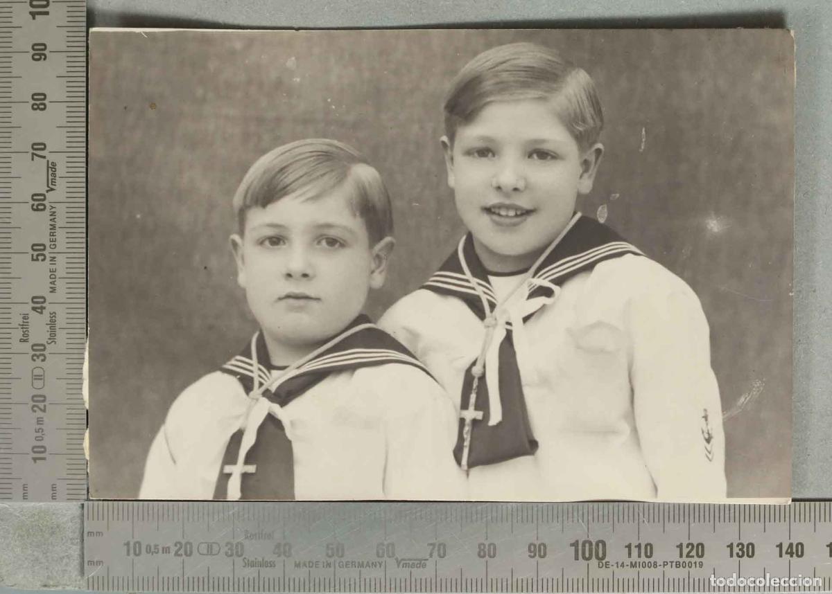 Fotograf&iacute;a antigua: FOTOGRAFIA. NI&Ntilde;OS DE COMUNION MARINEROS hacia 1940