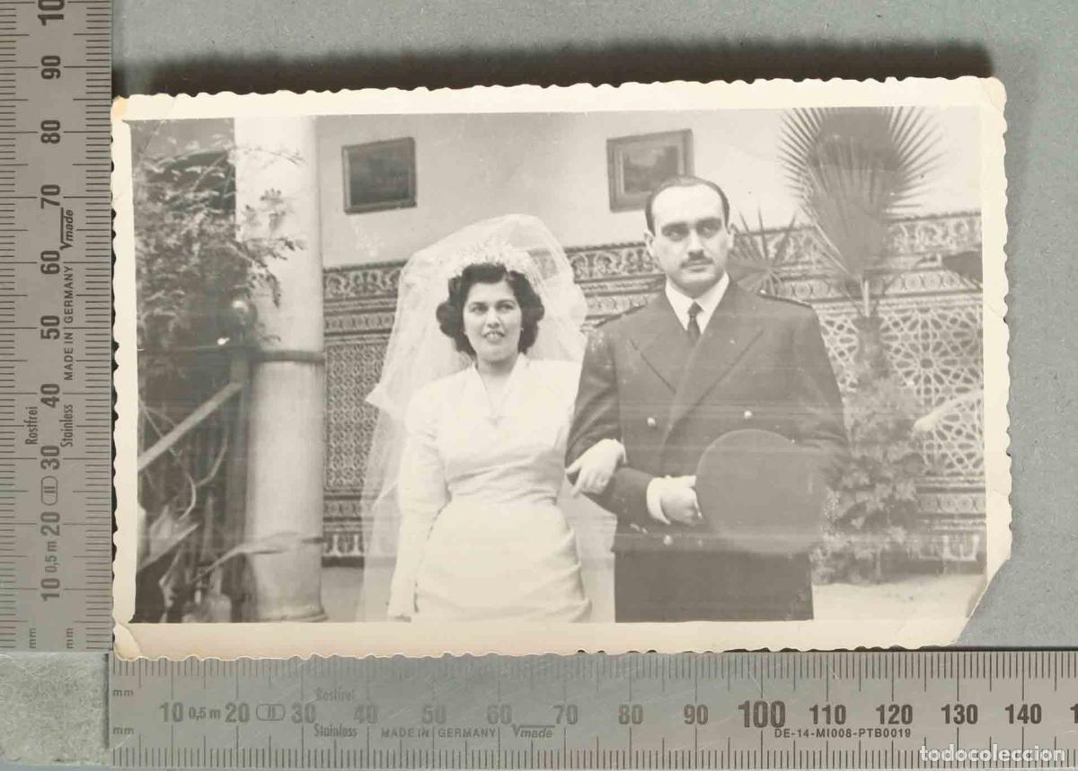 Fotograf&iacute;a antigua: FOTOGRAFIA. Boda - Pareja de novios. HOTEL INGLATERRA SEVILLA. hacia 1940