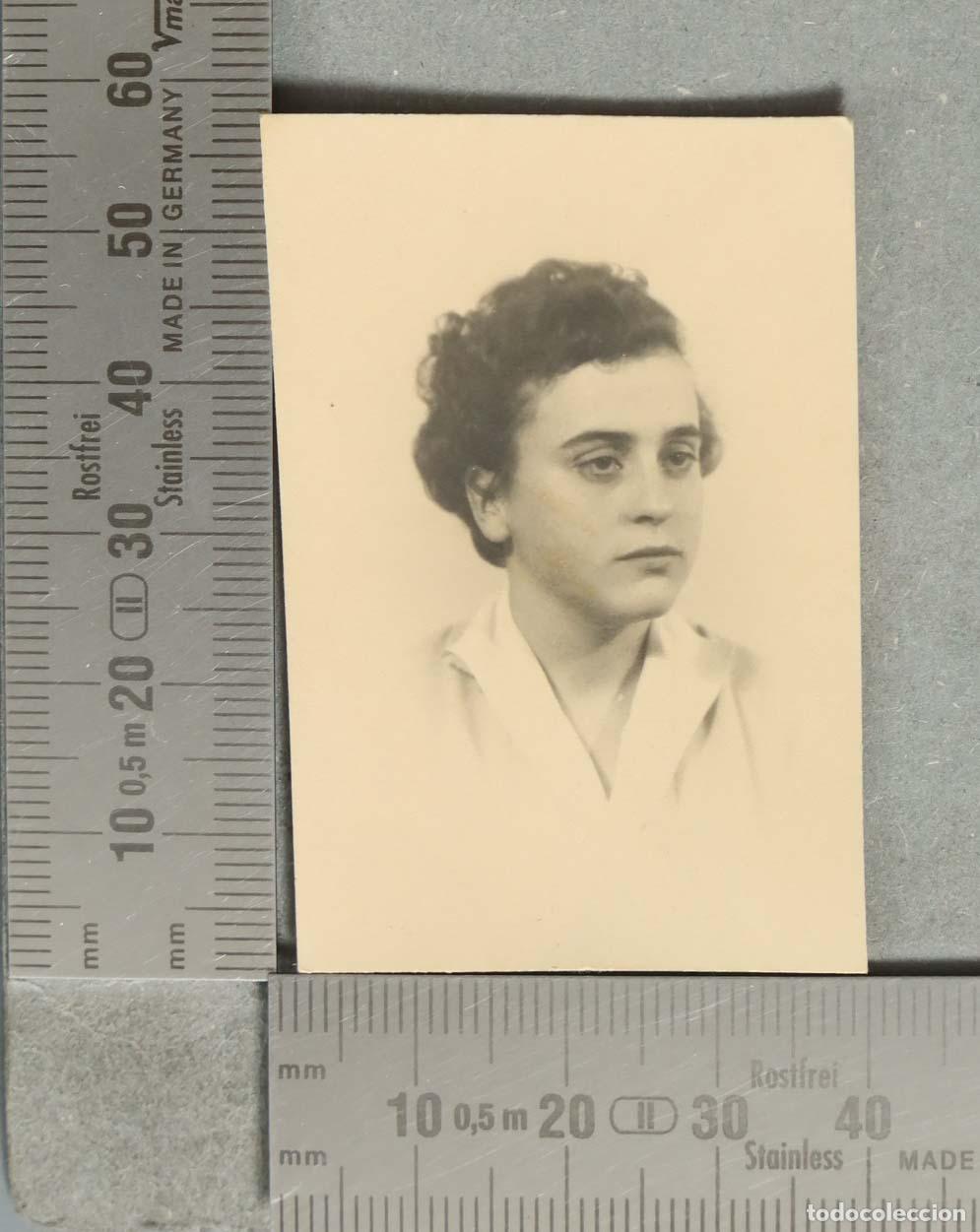 Fotograf&iacute;a antigua: FOTOGRAFIA. carnet mujer joven - Peinado a&ntilde;os 40