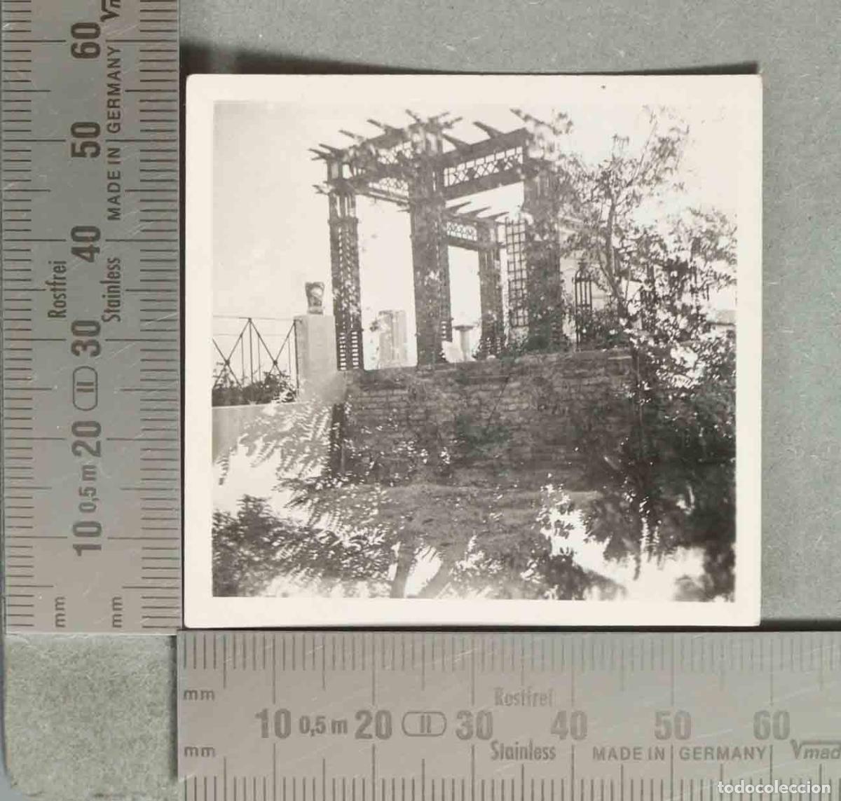 Fotografia antica: FOTOGRAFIA. Pergola en jard&iacute;n - Estilo neocl&aacute;sico hacia 1940
