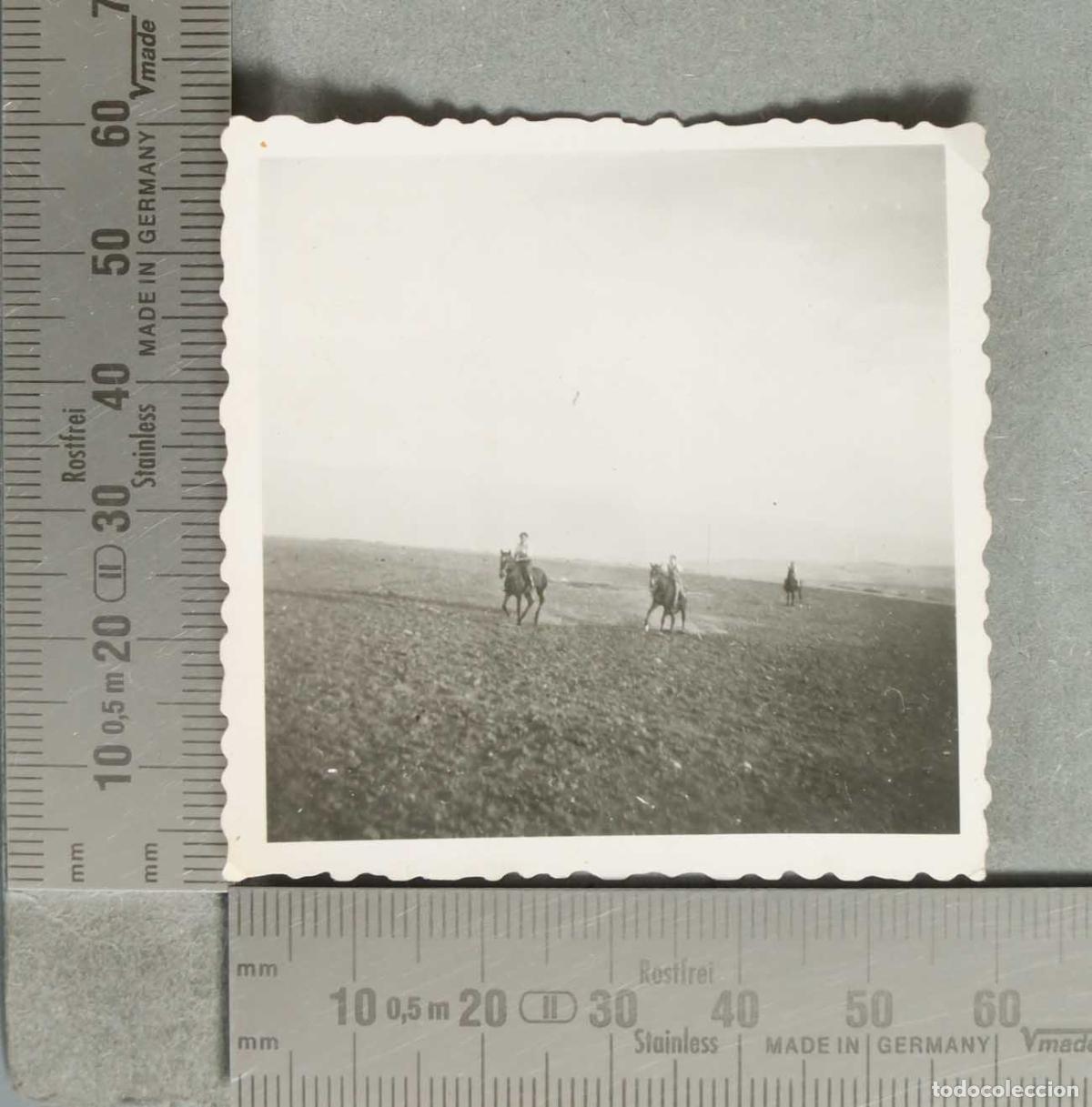 Fotografia antica: FOTOGRAFIA. Jinetes a caballo EN TIERRAS. hacia 1940