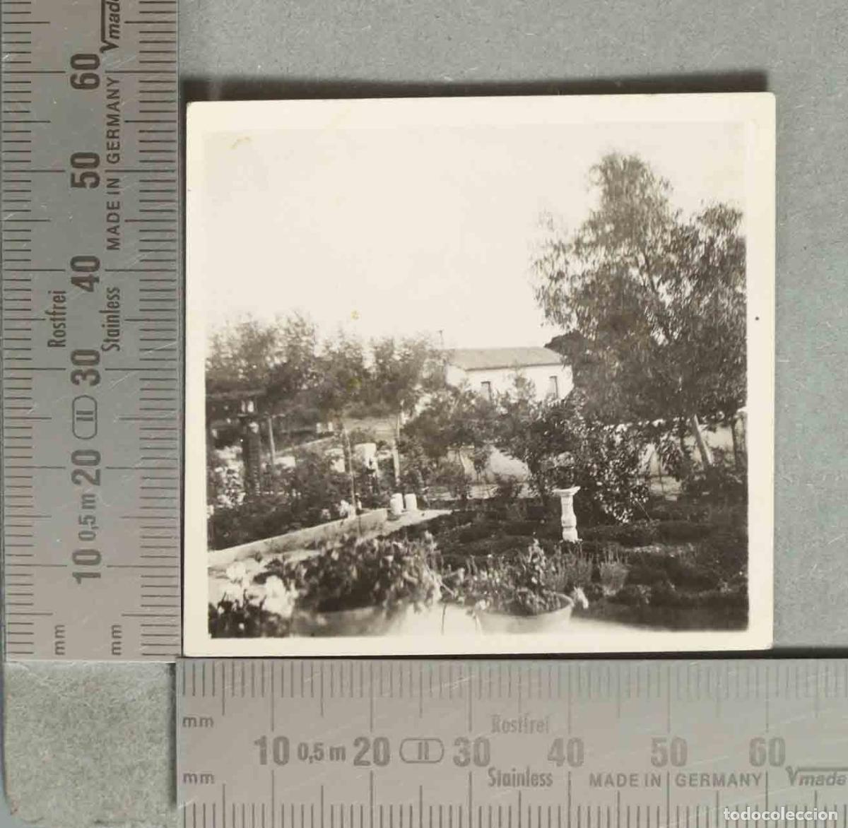Fotografia antica: FOTOGRAFIA. Jard&iacute;n con casa y &aacute;rboles. PAISAJISMO hacia 1940
