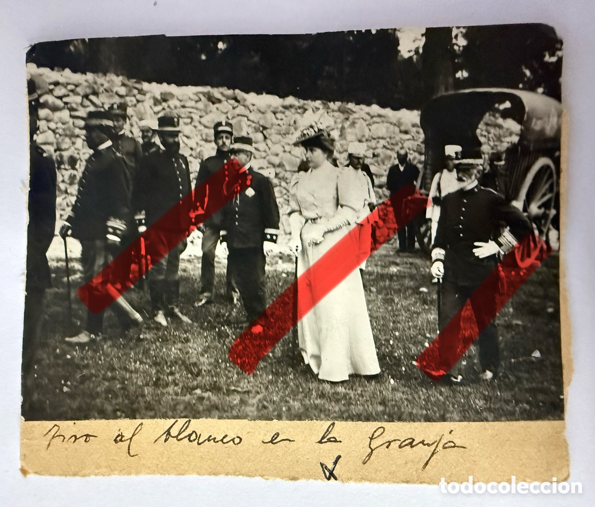 Fotograf&iacute;a antigua: Familia Real Tir&oacute; al Blanco en la Granja Segovia Fotograf&iacute;a Antigua