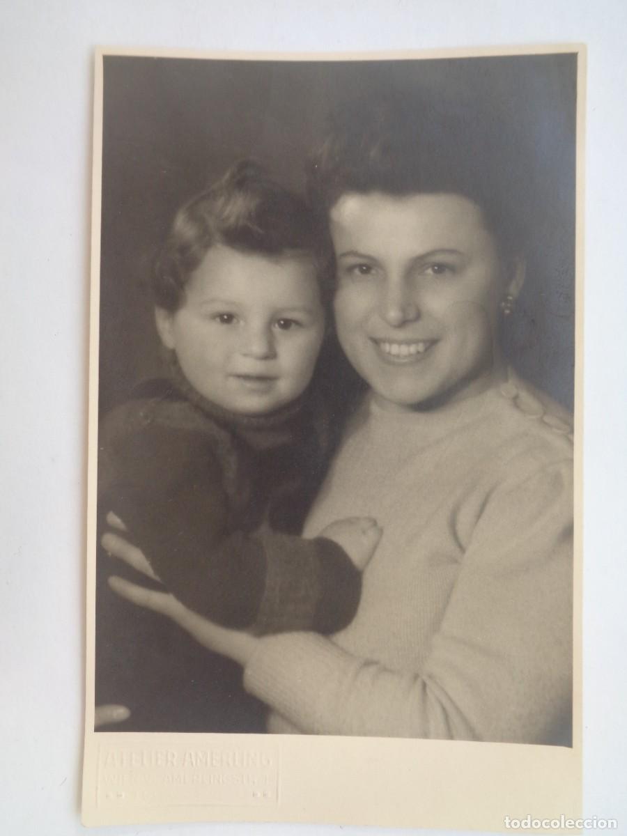 Alte Fotografie: PRECIOSA FOTO DE ESTUDIO DE MADRE CON NI&Ntilde;O. DE ATELIER AMERLING , VIENA