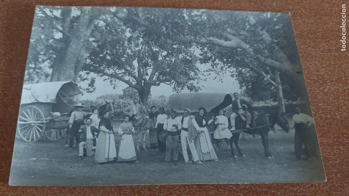 Fotografia antica: Foto postal paisanos de romeria