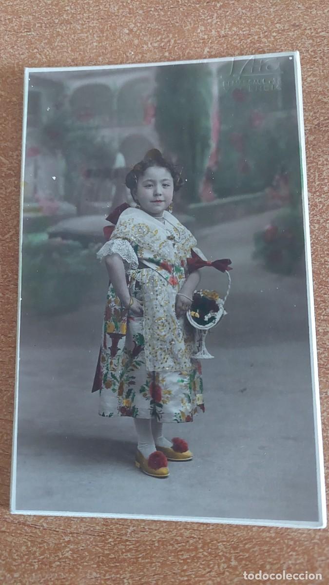 Fotograf&iacute;a antigua: Foto postal ni&ntilde;a fallera J.Ara Valencia