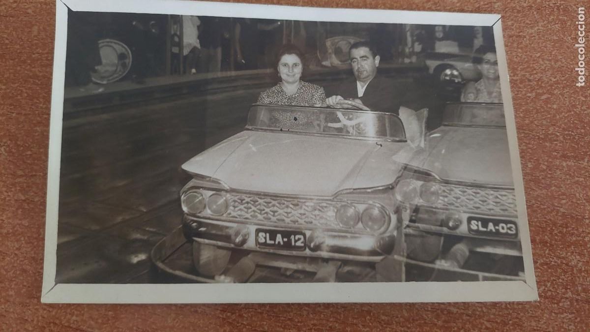 Fotografia antica: Foto postal coches de choque