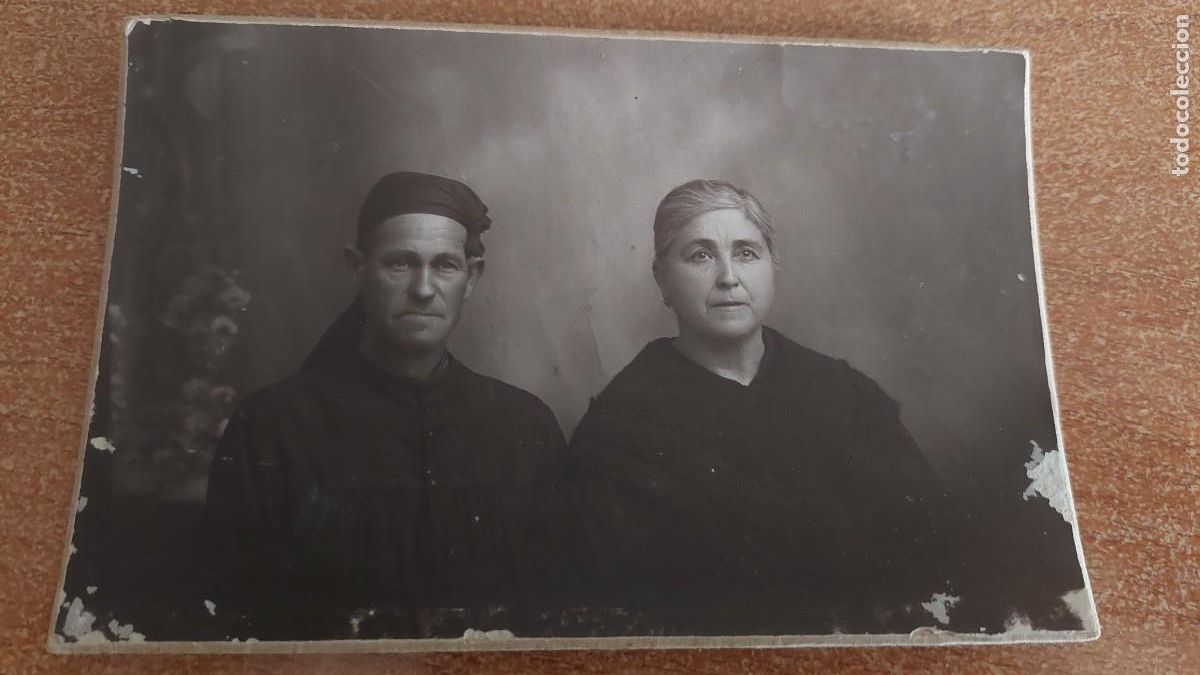 Fotografia antica: Foto postal pareja ancianos Sanchiz Valencia