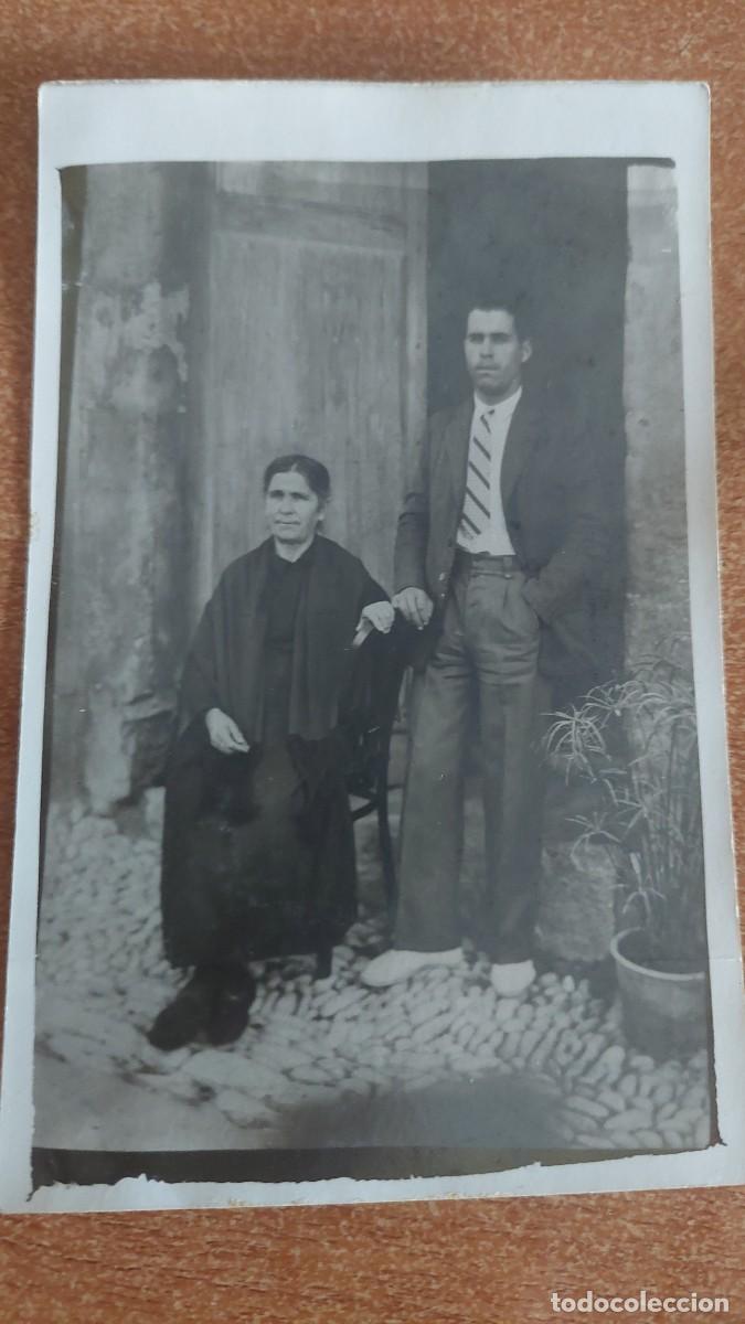 Alte Fotografie: Foto postal labriego y madre