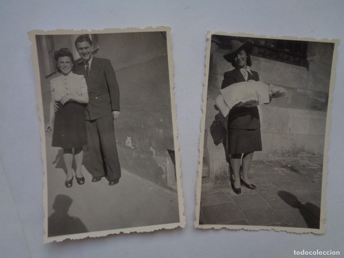 Fotograf&iacute;a antigua: LOTE DE 2 FOTOS DE GENTE CON SOMBRA DEL FOTOGRAFO . A&Ntilde;OS 40