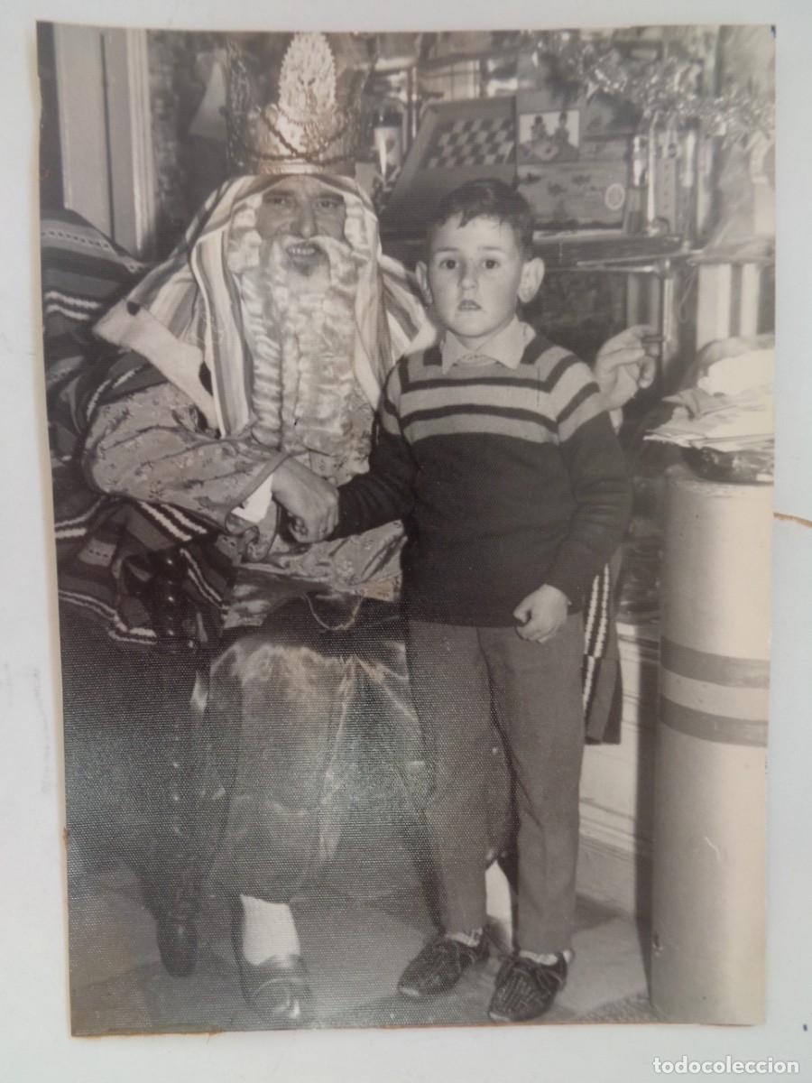 Fotograf&iacute;a antigua: MINUTERO DE FOTOGRAFO DE NAVIDAD: NI&Ntilde;O CON REY MAGO . DE CAMPOY , SEVILLA